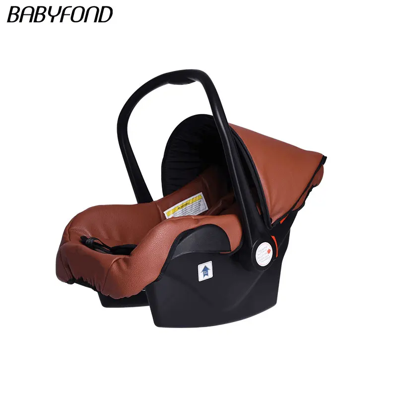 Babyfond/Роскошная детская коляска 3 в 1; модная коляска; Европейская коляска; складная детская коляска без налога; ; подарки - Цвет: brown car seat