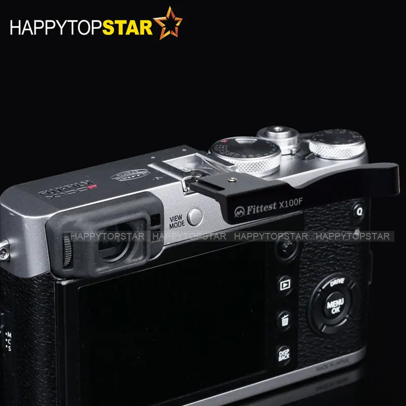 Black Fittest AL Aluminum Thumb Grip for Fujifilm FUJI X-100F X100F X-100T X100T Camera Hot Shoe Hotshoe CNC