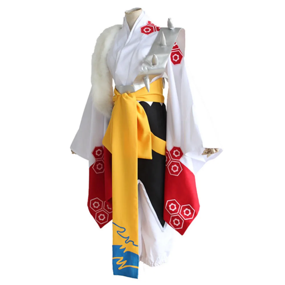 Inuyasha Sesshomaru Kimono Cosplay Costume Tailor Made Any Size!