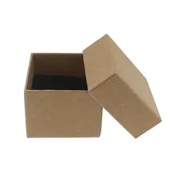 6*6*4.5 см коробка для ювелирных изделий Бесплатная доставка Оптовая продажа 80cs/lot Кольцо Серьги Дисплей коробка крафт Бумага коробки