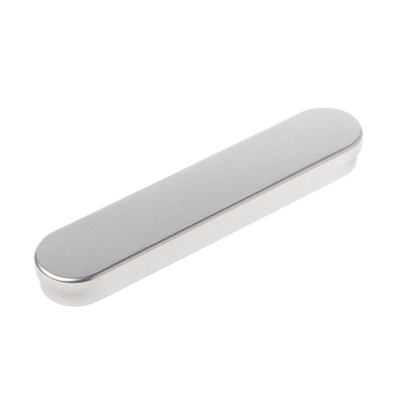 

Silver Tin Pencil Case Pen Storage Box Stationery Organizer School Office Use storage holder