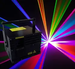 2 Вт Лазерный rgb полный цвет 2000 МВт RGB лазер 2 Вт rgb огни этап DT30K сканер R 637nm/500 МВт, G500mW, B1W + кофр