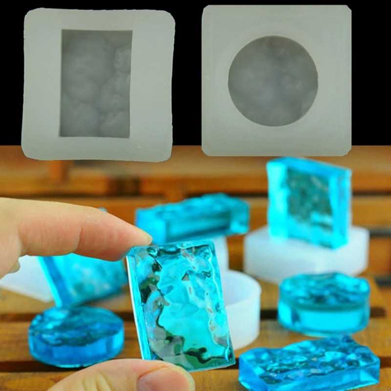 Handmade Crystal Drop Gum Resin Pendant Water Ripples Necklace Mold