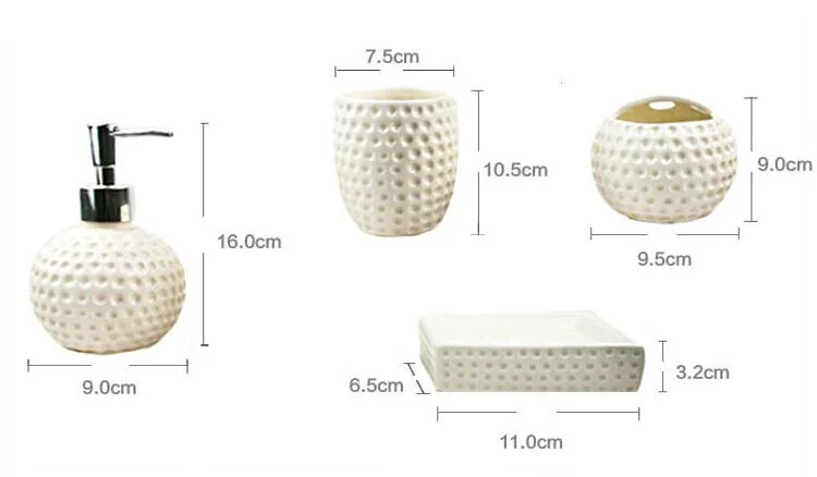 Европейский тиснением керамическая ванная комната мыть пять частей изоляции чашки кисти зуб чашки новый дом свадебный подарок LO728324