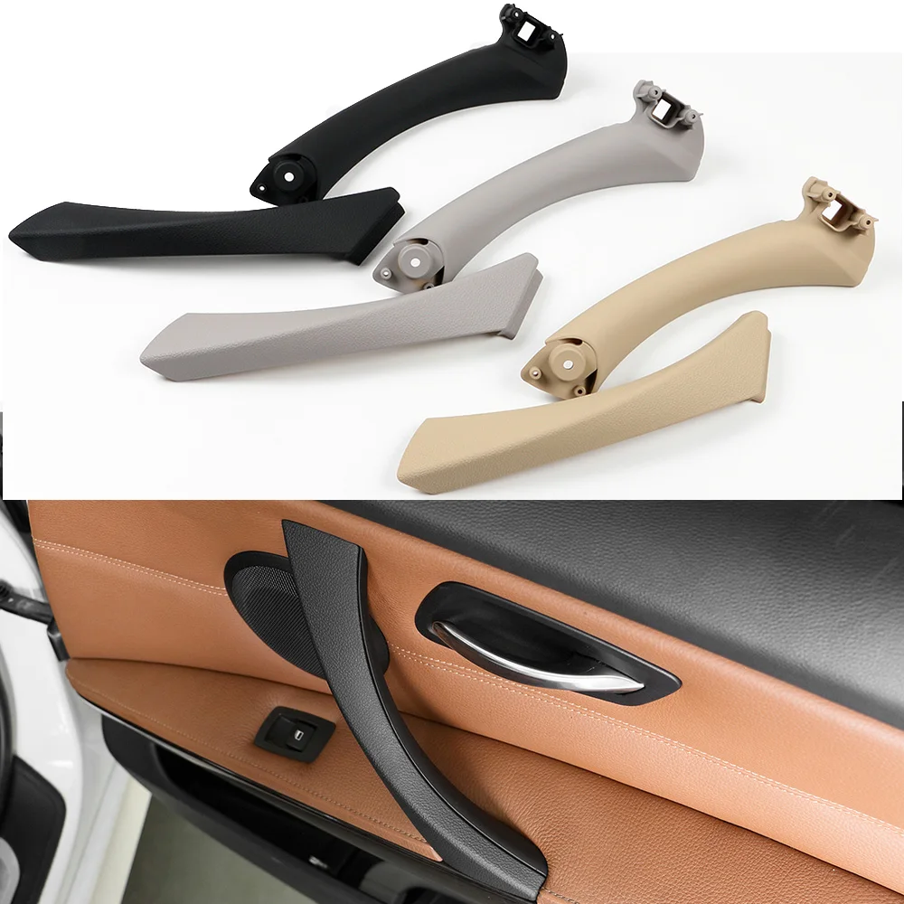 

Car Inner Handle Interior Door Panel Pull Trim Cover Gray Beige Black left Right For BMW 3 series E90 E91 316 318 320 325 328