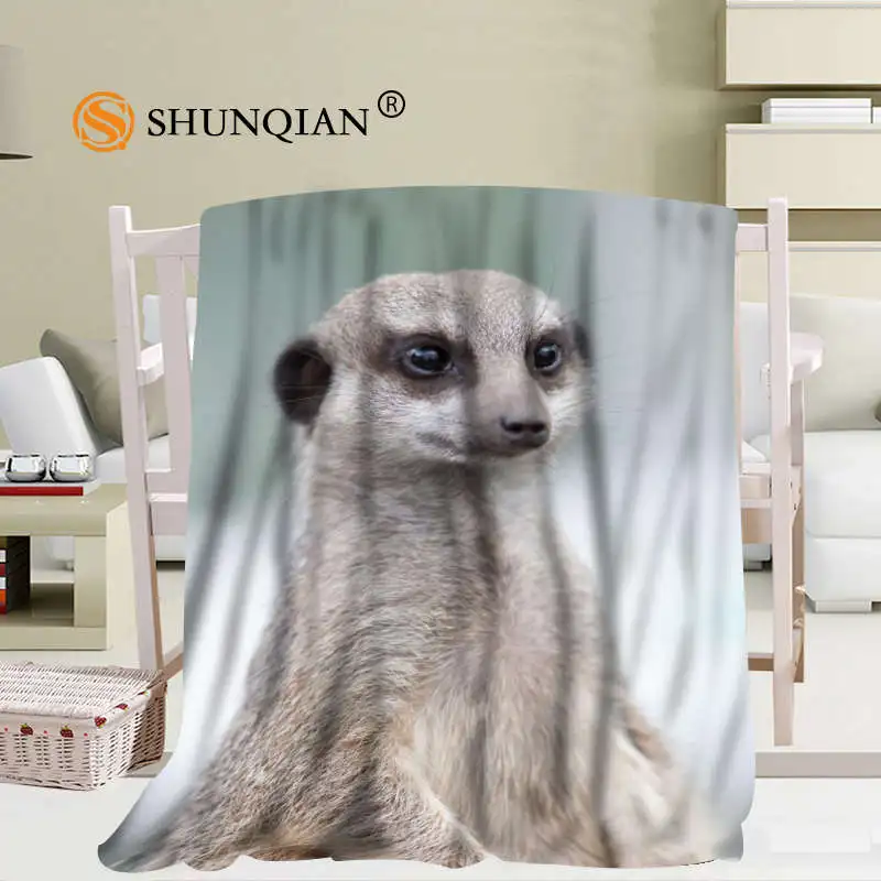 

Custom Meerkat Animals Blanket Soft DIY Picture Decoration Bedroom Size 56x80Inch,50X60Inch,40X50Inch A7.10