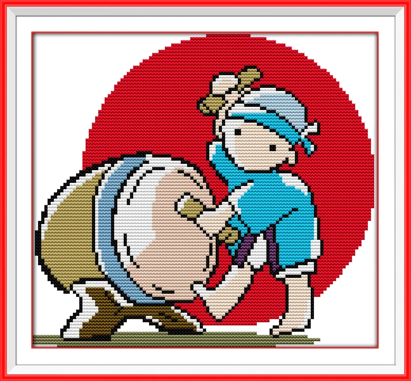 

Drumming , counted printed on fabric DMC 14CT 11CT Cross Stitch kits,embroidery needlework Sets, Home Decor