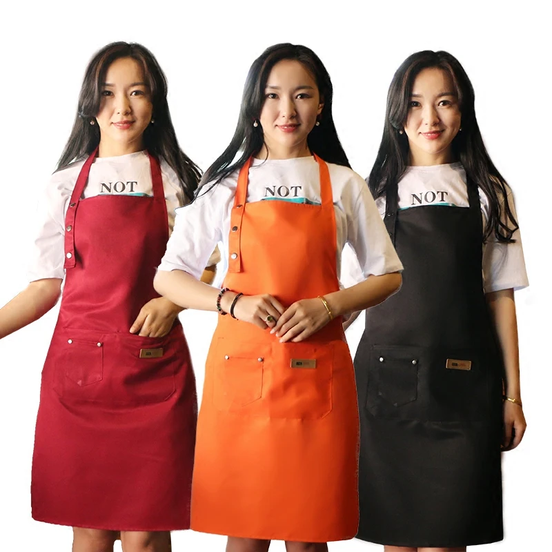 Корейская мода фартук индивидуальный логотип хлопок водонепроницаемый кофе и молоко чай магазин Маникюр Ресторан шеф-повара комбинезоны