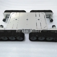 Hello Maker T500P серебряный сплав DIY Танк шасси с 4 моторами Robbot шасси