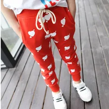 Весна-лето штаны для девочек спортивные повседневные штаны для девочек штаны с рисунком штаны-леггинсы по фигуре 3-7 лет