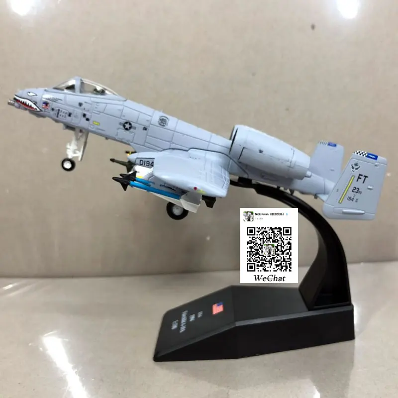 WLTK 1/100 масштаб A-10 Thunderbolt II Warthog Штурмовик 23-й TFW Летающие тигры литая под давлением металлическая модель истребителя игрушка для коллекции
