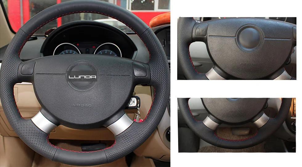 LUNDA черный чехол на руль для Chevrolet Lova Aveo Buick Excelle Daewoo Gentra 2013- Chevrolet Lacetti 2006-2012