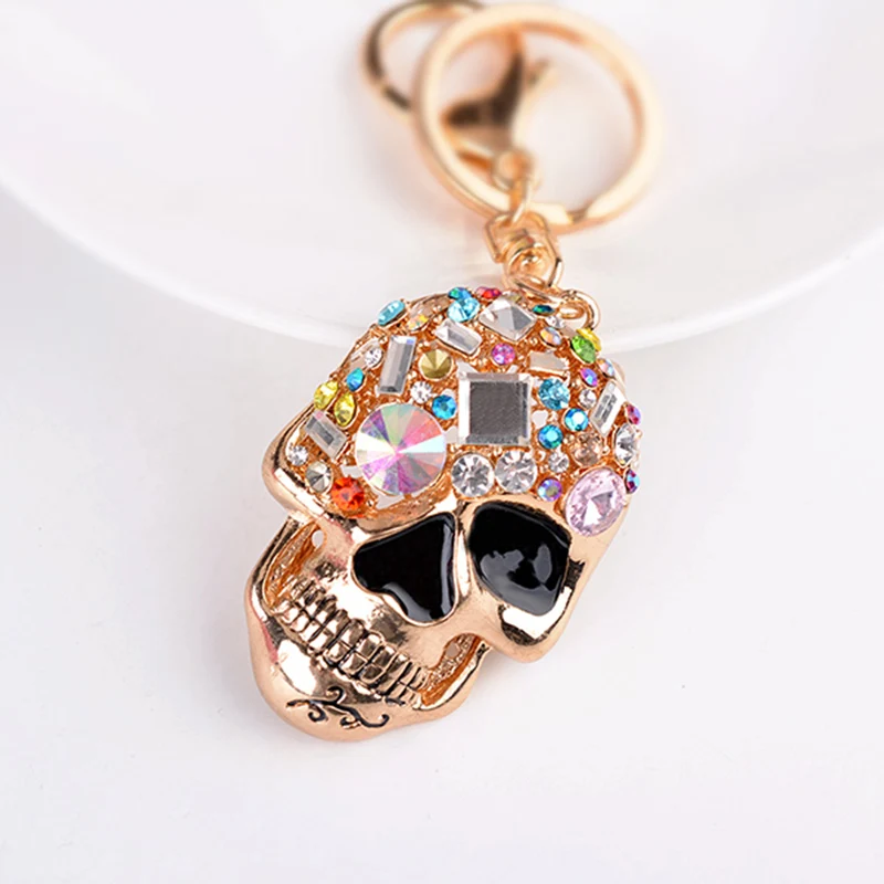 pronuvel Rhinestone Skeleton Key Chain Film Surrounding Fashion