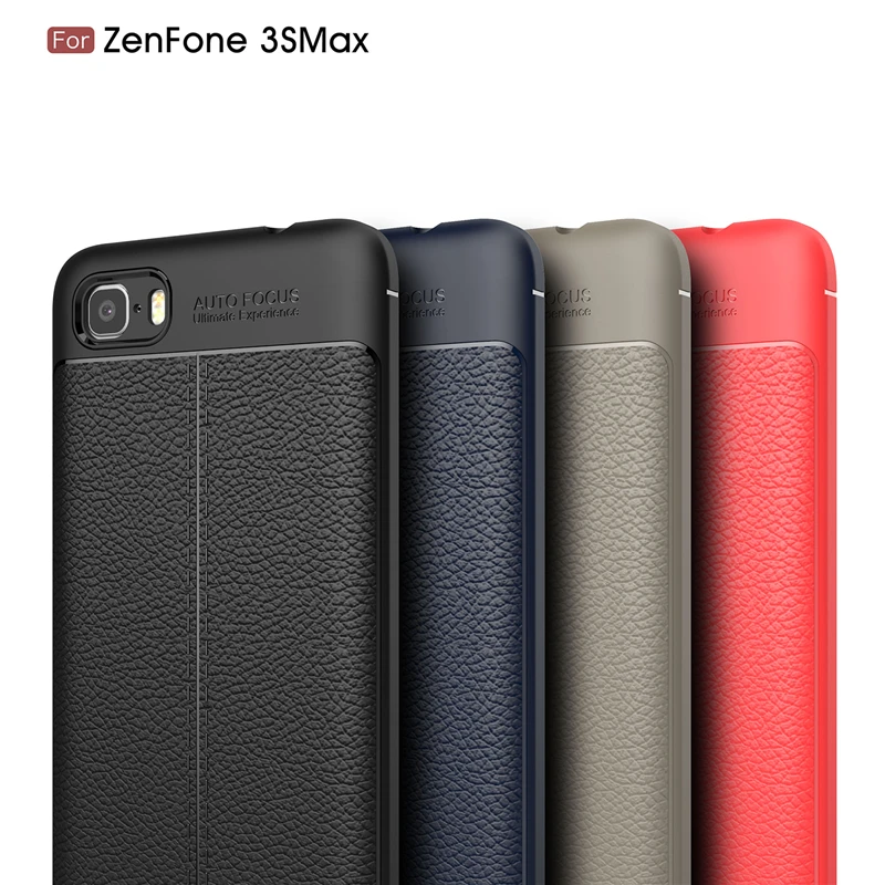 

Litchi Luxury Cases For Fundas Asus Zenfone 3S Max ZC521TL Fashion Litchi Pattern For Zenfone 3s Max Soft Silicone Back Cover