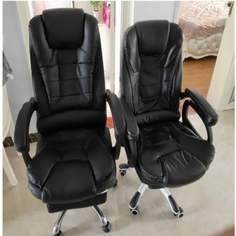 Genuine Leather Computer Chair Household Leather Office Chair PU Swivel Lift Gaming Chair Silla Ofi