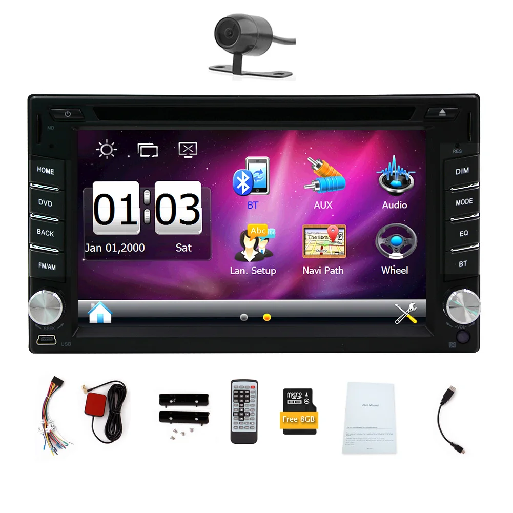 GPS Car double 2din DVD System Logo PC Touchscreen Player Navigation Autoradio Universal Multimedia Stereo MP3