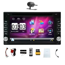 GPS del coche del doble 2DIN DVD sistema logo PC reproductor de pantalla táctil navegación Radios universal multimedia Stereo MP3 AMP CD auto radios