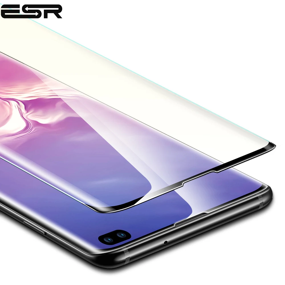

ESR Anti Blu-ray Tempered Glass for Samsung S10 S10 Plus 3D 9H Full Cover Phone Screen Protector Glass Film for Samsung S10 S10+