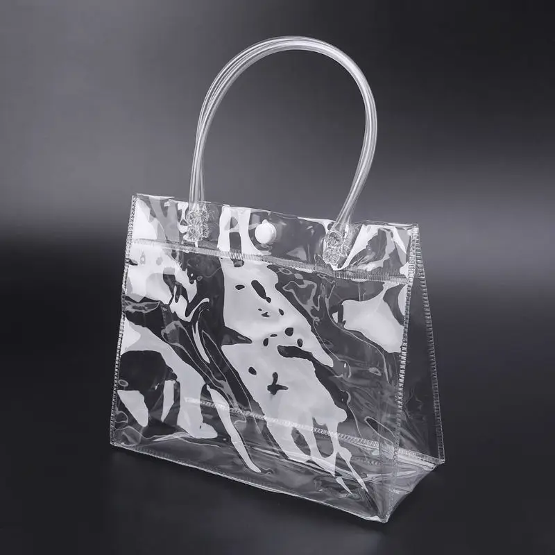 Clear Tote Bag Handbag With Handle Wedding Party Favors Makeup Packaging Bags