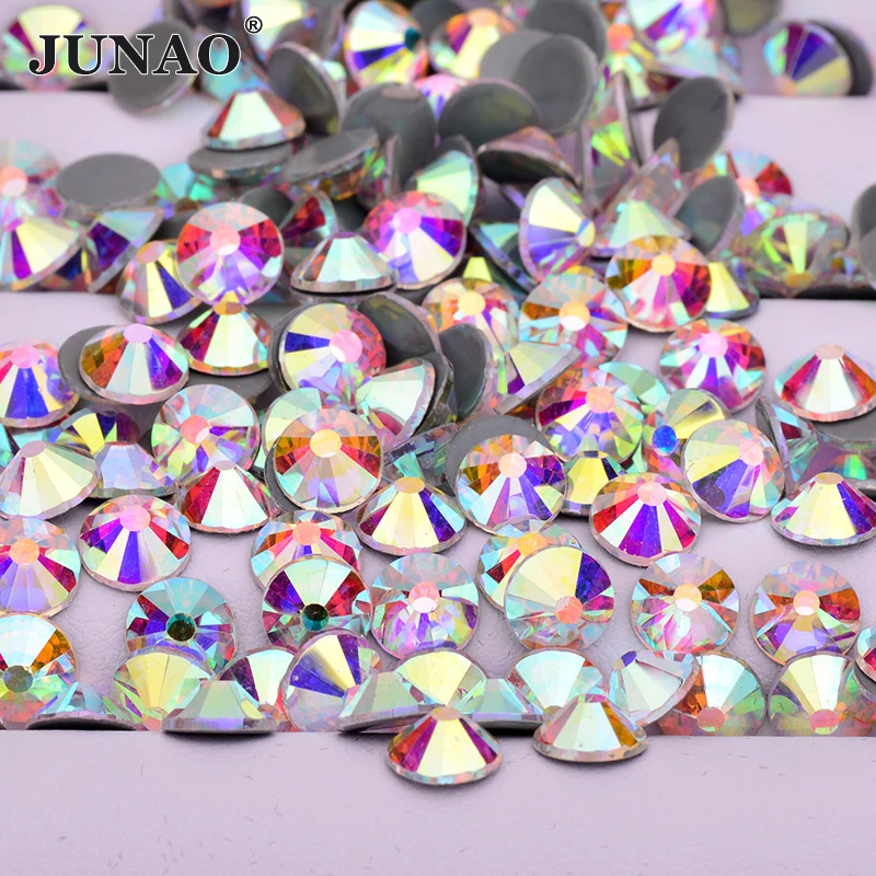 

AAAAA SS3 -SS30 Crystal AB Color Glass Hotfix Rhinestones Hot Fix Iron On Crystals Stones Flatback Strass For Clothes Crafts