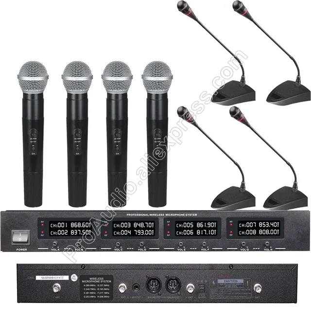 Micwl U48 New Wireless Digital Gooseneck Conference Handheld Lavalier Microphone System Radio 8 Channel Design Aliexpress