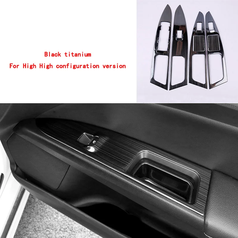 Авто Стайлинг наклейки из нержавеющей стали для Ford Mondeo MK5 MKV Interor стеклоподъемник панели крышки аксессуары - Название цвета: 6pcs-black