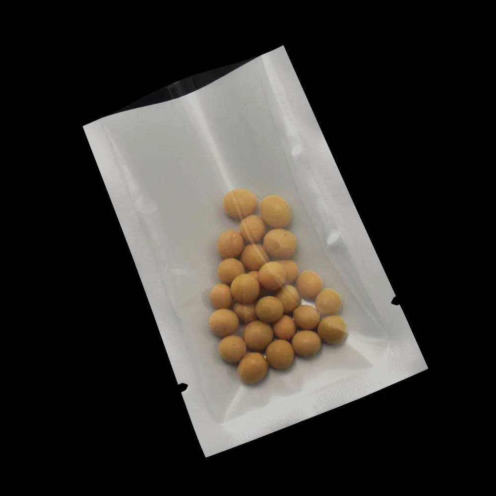 

8*12cm Clear Front Plastic Open Top Bag Food Powder Package Bags Dried Flower Snack Vacuum Packaging Pouches Retail 500 Pieces