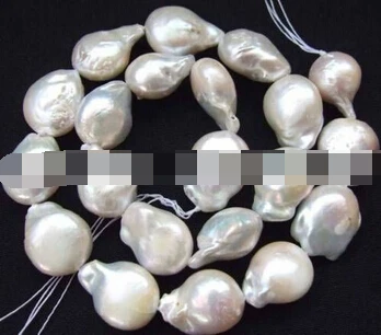 

huij 003215 13x18mm baroque natural white freshwater Pearl Beads NECKLACE