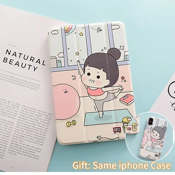 

Yoga Girl Magnet PU Leather Case Flip Cover For iPad Pro 9.7" 10.5 12.9 Air Air2 Mini 1 2 3 4 Tablet Case For New ipad 9.7