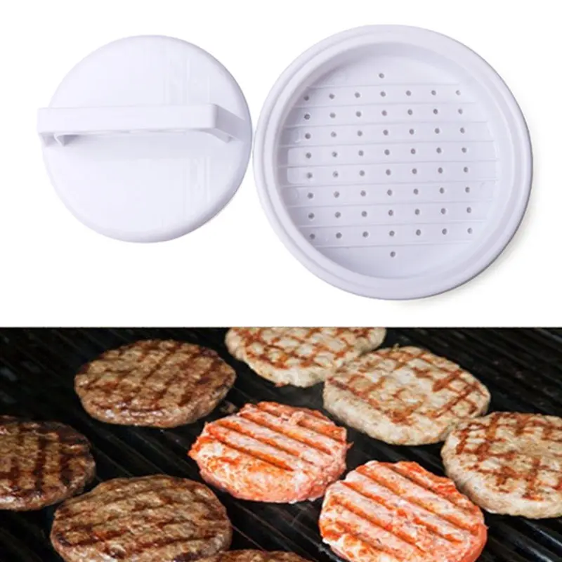 1-set-Hamburger-Press-White-Plastic-Hamburger-Meat-Beef-Grill-Burger-Press-Patty-Maker-Mold-Kitchen