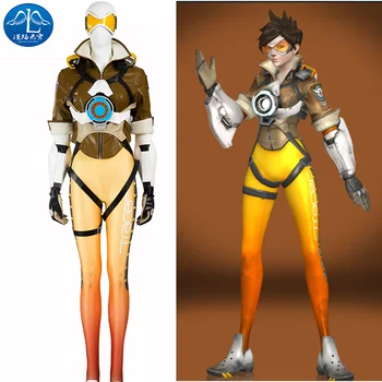 

OW Tracer CUSTOM SIZE Uniforms Cosplay Costume Free Shipping Full Set