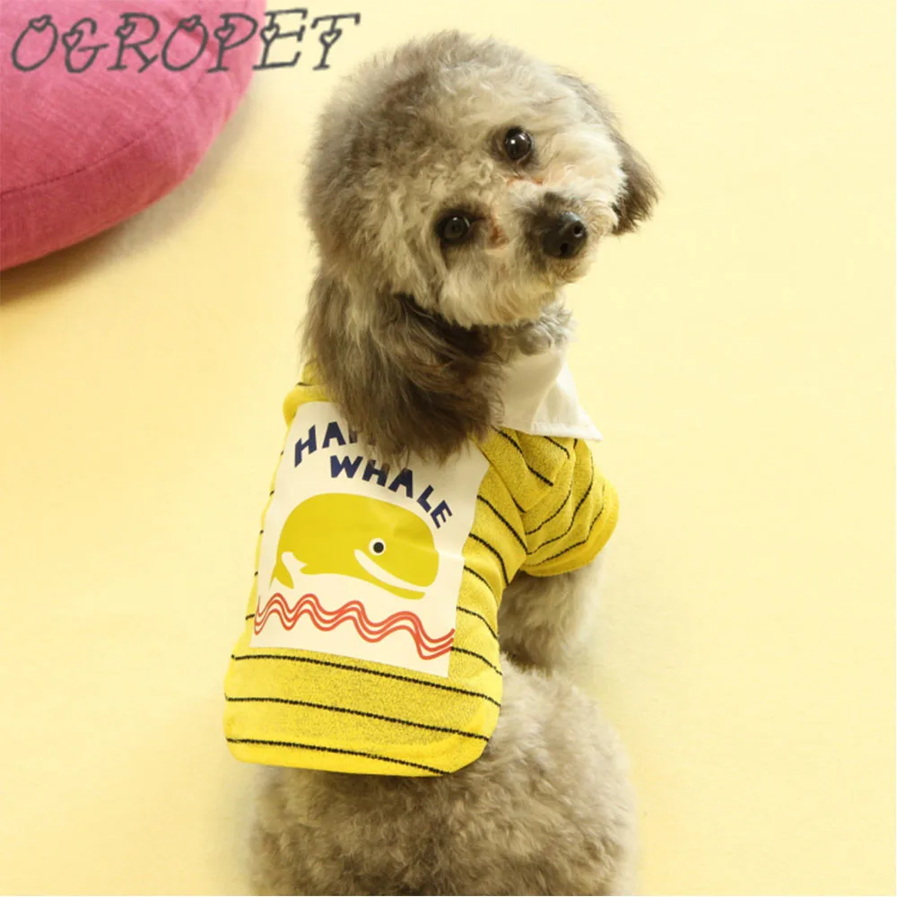 Spring summer Pocket Little dolphin Cartoon Puppy Vest Clothing Cute