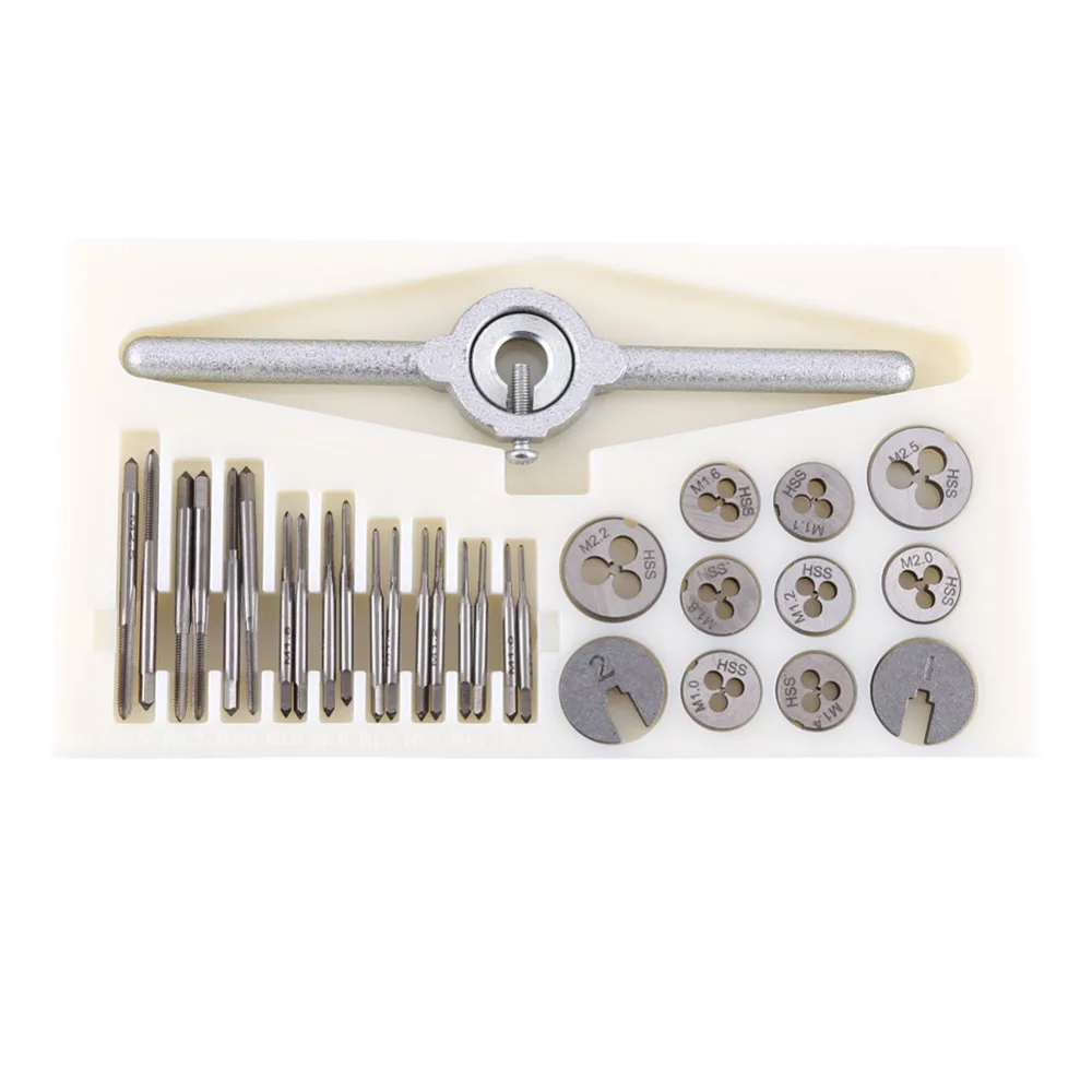 30PCS/Set Metric Taps Dies Spanner Set Screw Threading Tapping Hand