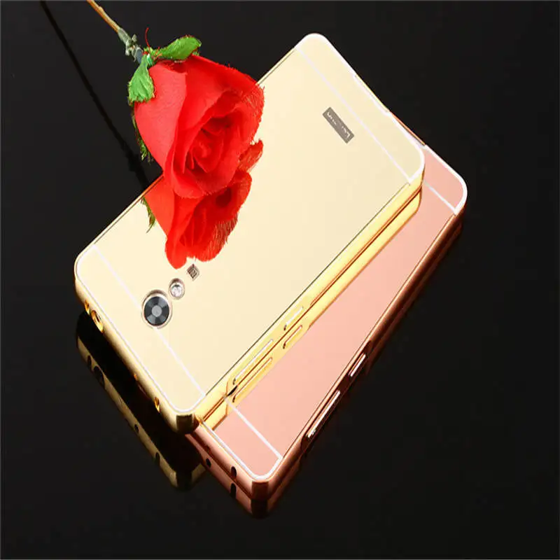 

For Lenovo Vibe P2 Case Luxury Protective Gold Aluminum Mirror Back Cover Phone Case For Lenovo Vibe P2 5.5 inch coque Fundas