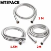 MTSPACE High Quality 1m/1.5m/ 2m G1/2 Inch Flexible Shower Hose Stainless Steel Chrome Bathroom Water Head Shower Head Pipe Tool 1