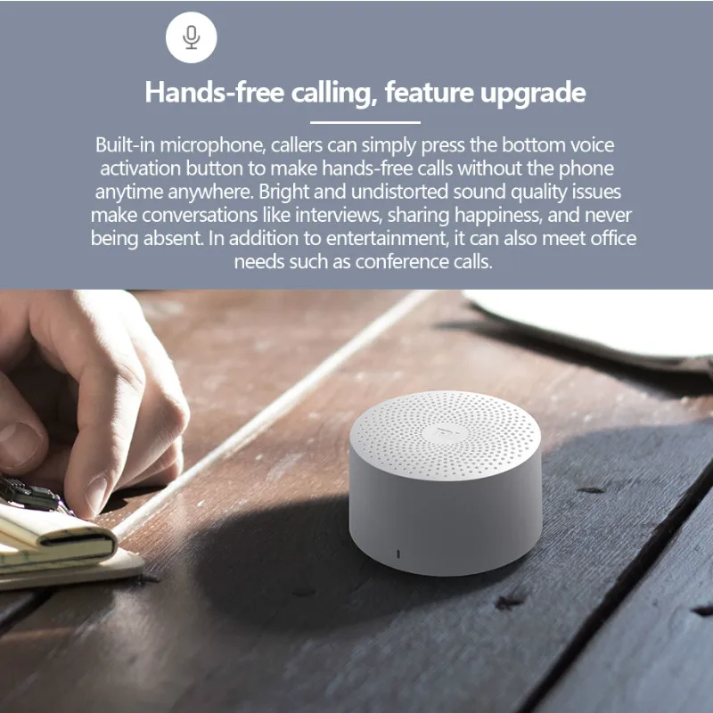 Original Xiaomi Mijia Bluetooth Speaker AI Control Wireless Portable Mini Bluetooth Speaker Stereo Bass With Mic HD Quality Call