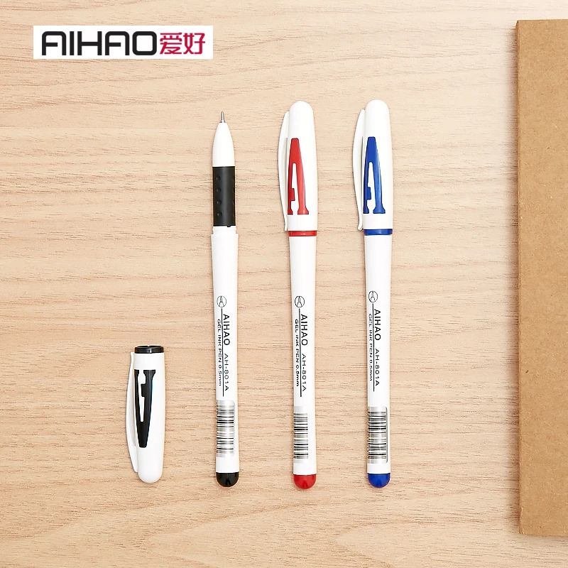 Хит! Известный бренд AIHAO 801A 0 5 мм колпачок гелевая чернильная ручка тест
