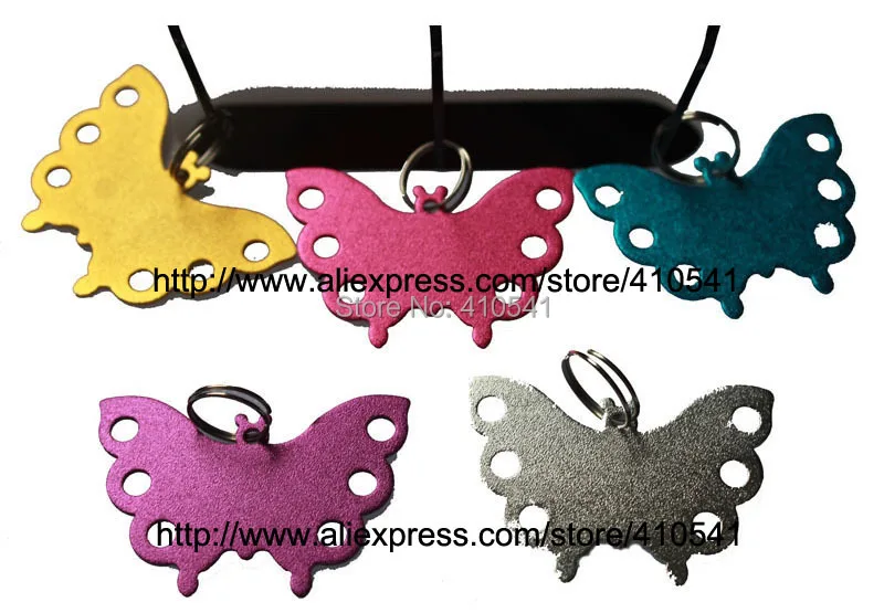 pet бирки смешанные цвета подвеска для животных бабочка собака именная бирка алюминиевый сплав Жетоны для питомцев