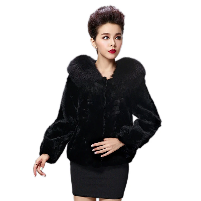 noir Naturel Renard Manteau Femmes 145 Lady camel Fourrure Bourgogne De Col Tfm Vison Manteaux Chaud Survêtement Pièce Zq050nRw