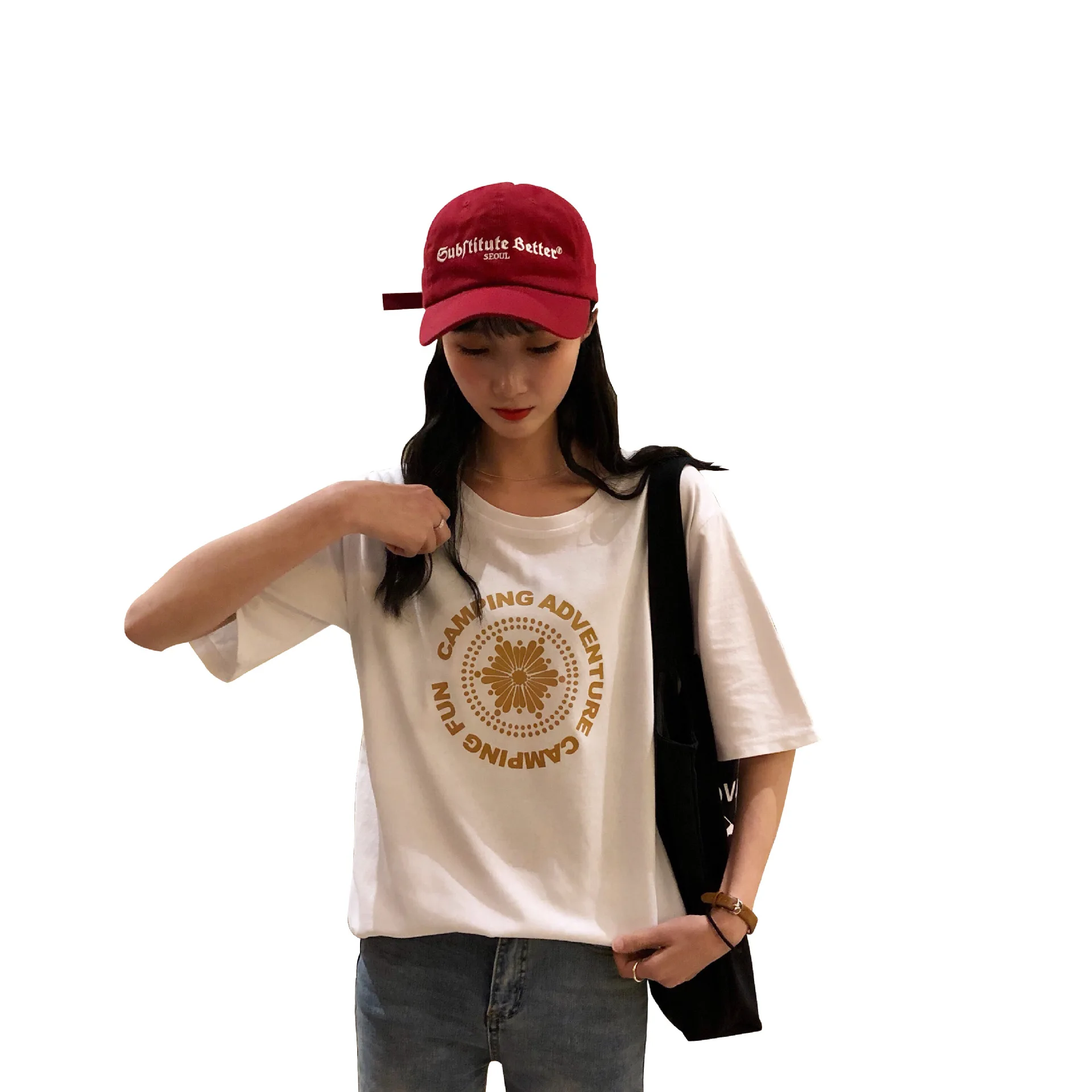 

ZXQJ 2019 Korean version of the new cotton short sleeve T-shirt ladies summer tide loose Joker half sleeve clothes plus size