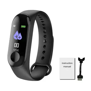 

Fitness Tracker Waterproof Run Pedometer Color Screen Bracelet Heart Rate Monitor Running Step Counter Watch For Gym Equipment