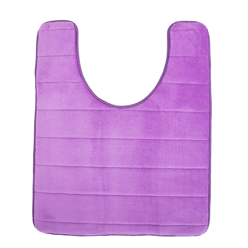 U-образный коврик для ванной напольный коврик для туалета 50*60 см фланель памяти хлопок ПВХ коврик Ванная комната нескользящий напольный коврик