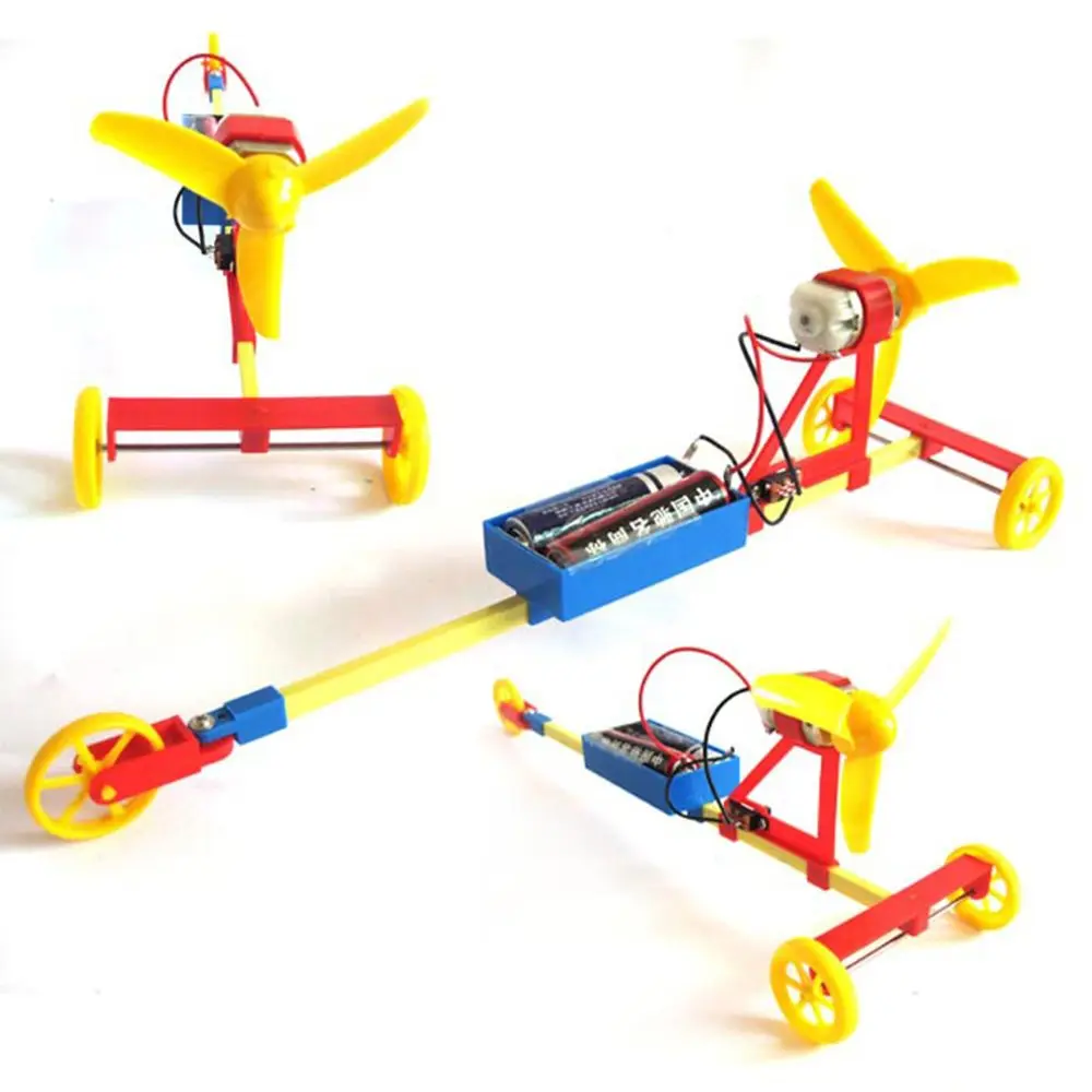 

DIY Model Kit Learning Educational Assembly Kids Toys for Children School Propeller Wind Power Racing Car Experiment Kit Science