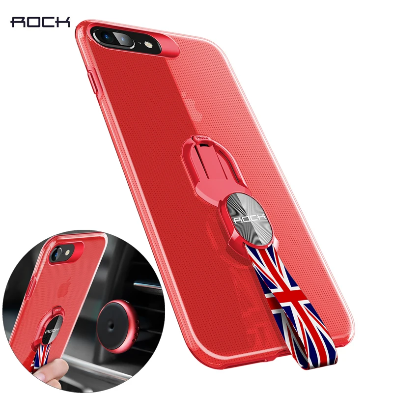 

ROCK Moc Protection case for iPhone 8 / 8Plus with detachable strap phone case for iPhone 7 / 7plus with magnetic phone holder