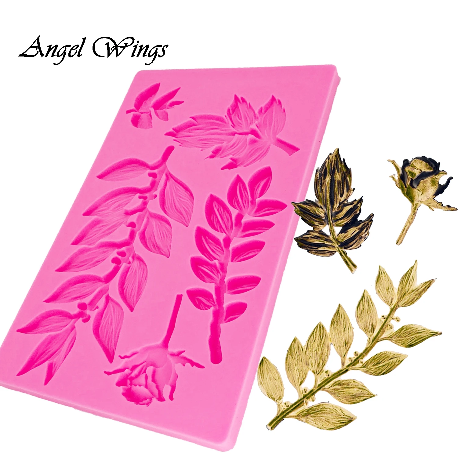 

DIY Leaves molds Fondant silicone molds 3D crafts Cake Decoration Tool Chocolate Gumpaste dessert moulds Resin Clay F1373