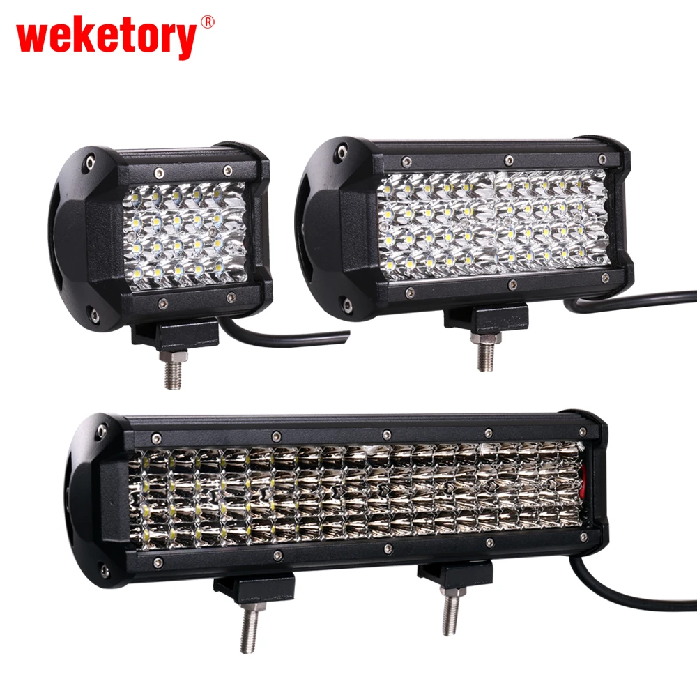 weketory 4 17 inch LED Bar 4 Rows LED Light Bar for Tractor OffRoad 4WD