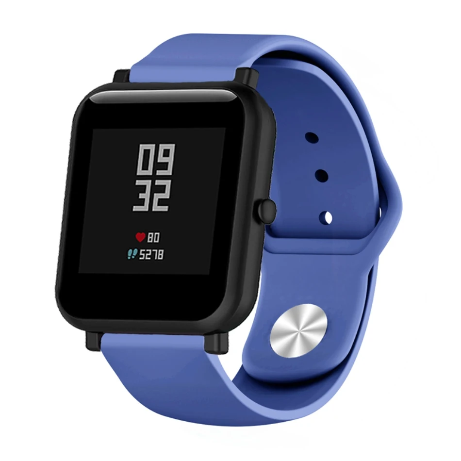 20 мм спортивный ремешок для часов браслет для часов Amazfit Bip ремешок для Xiaomi Huami Amazfit Bip Молодежные часы мягкий силиконовый ремешок для часов