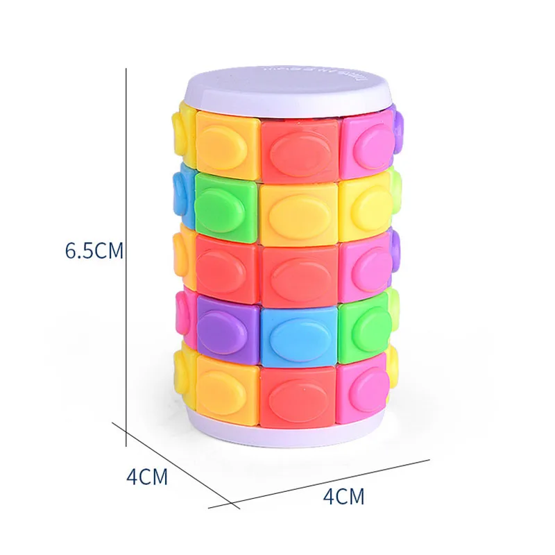 6,5 см слайд головоломка башня 3D вращающиеся раздвижные магические кубики цилиндр развивающие творческие игрушки для детей и взрослых