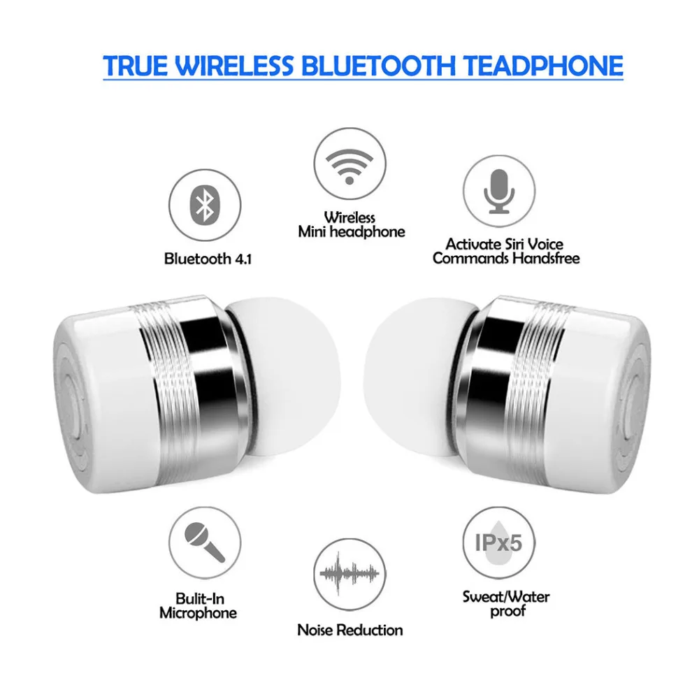 Спортивные Bluetooth наушники беспроводные с микрофоном сенсорное управление DPRUI TWS
