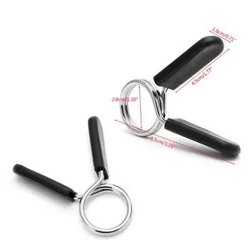 Billige 2Pcs 28mm Barbell Gym Gewichtheben Bar Hantel Lock Clamp Frühling Kragen Clips
